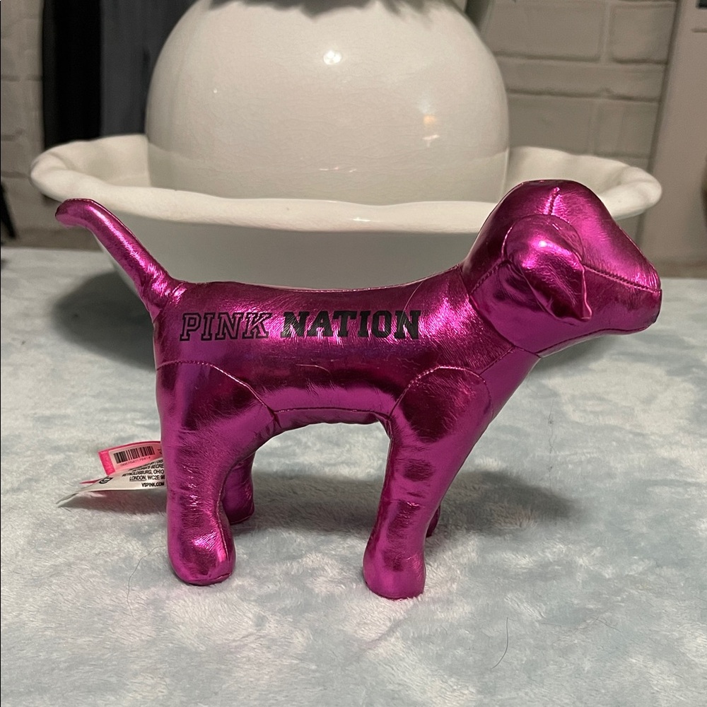 PINK Victoria's Secret Metallic Pink Dog Toy